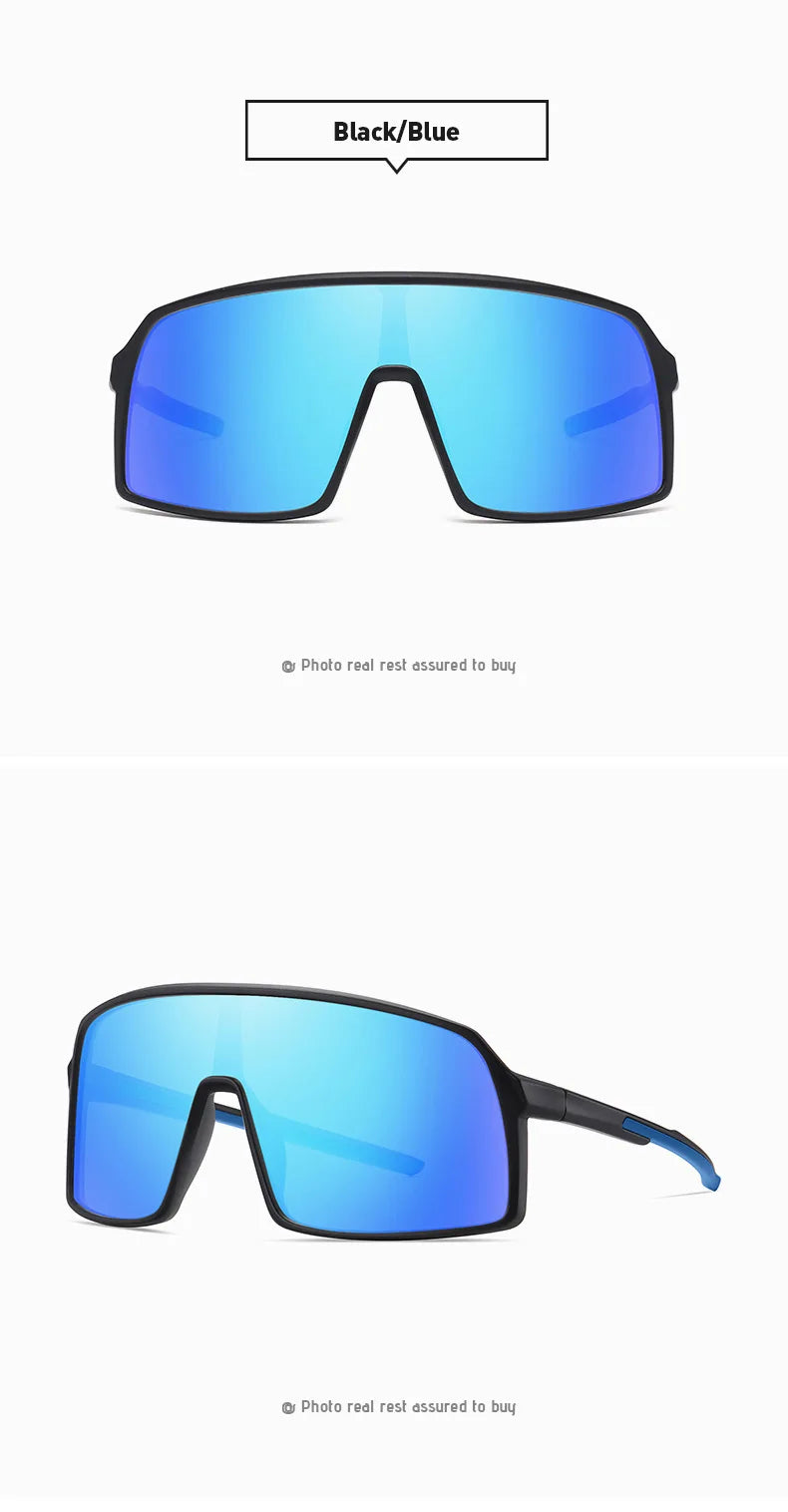 MTB Polarized Large Frame UV400 Polarized Sports Cycling Bike Glasses Men Women TR90 MTB Baseball Running Fishing Sunglasses
