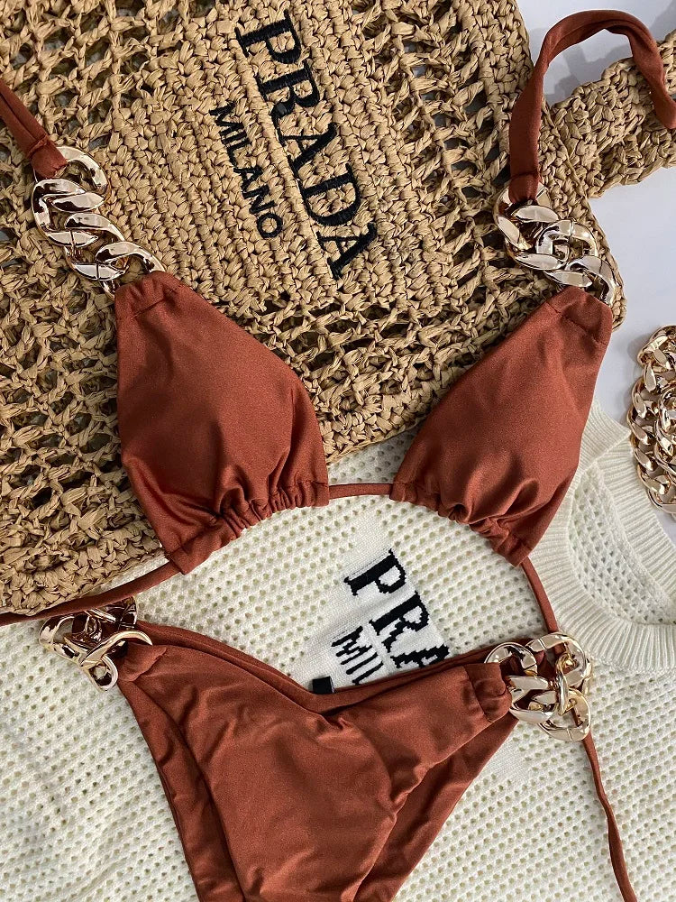 Sexy Push-Up Triangle Bikini Set