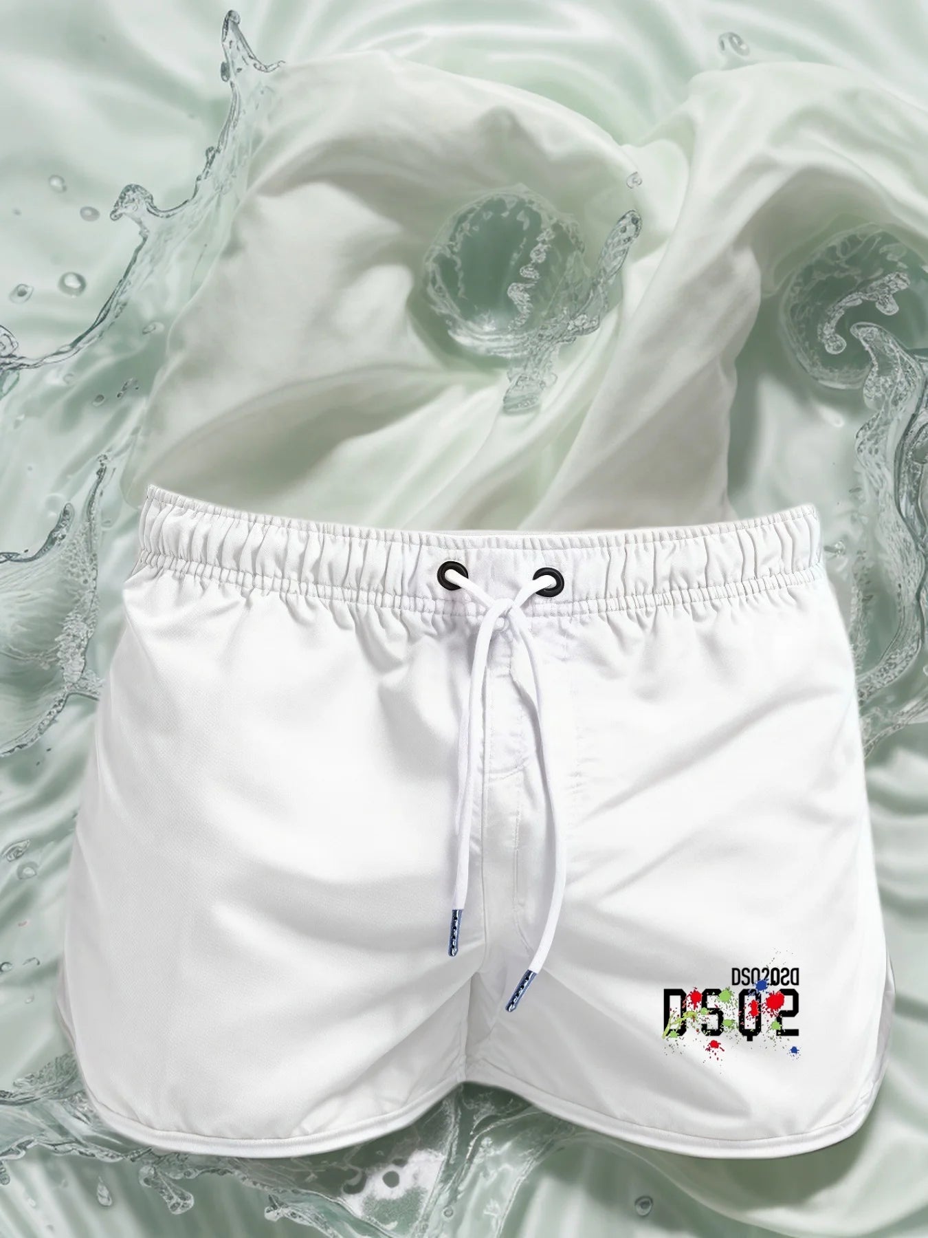 Men's quick drying beach shorts, athletic shorts, summer swimwear, Men's casual sports swim board, 2025 New beach fashion