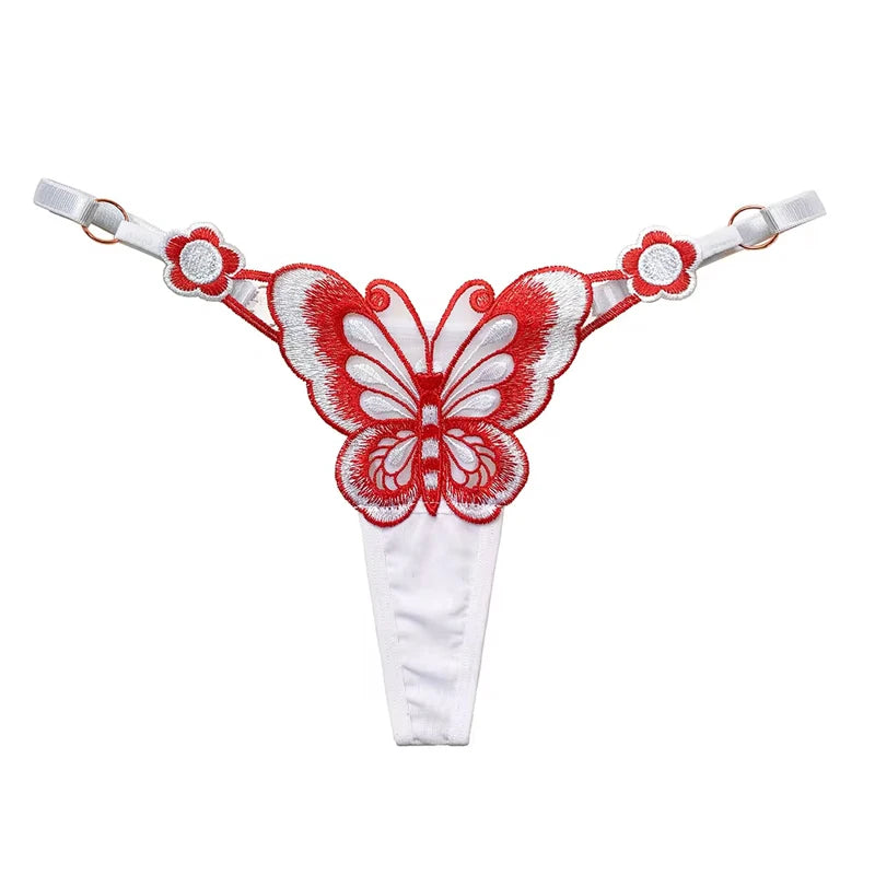 Sexy Lace Butterfly G-String Panties
