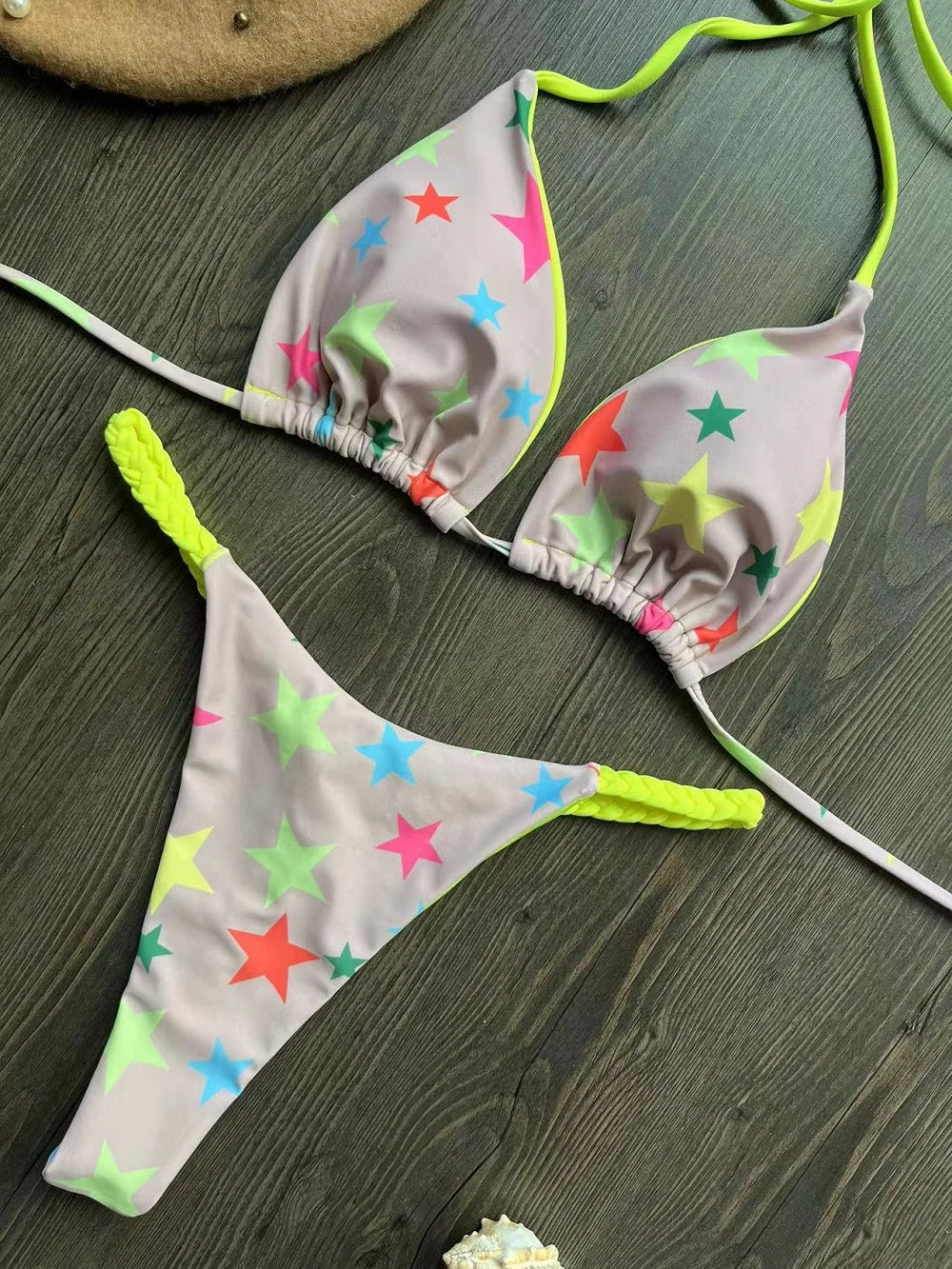High-Waist Zebra Bikini Set