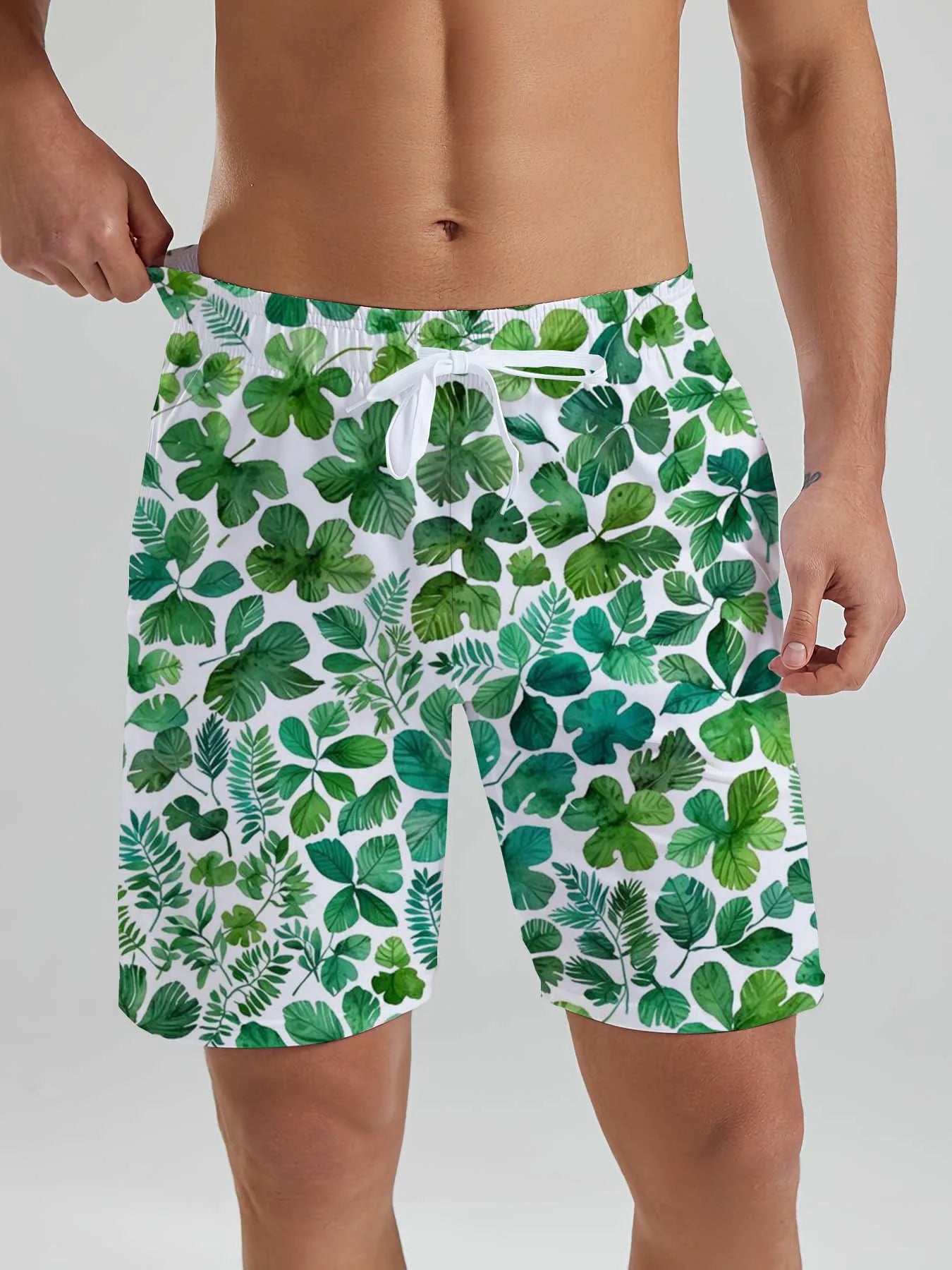 Hawaiian Men's Beach Shorts Tropical Plant  3D Printed men's Shorts Summer Fashion New Swin Trunks Vacation Beach men's Clothing