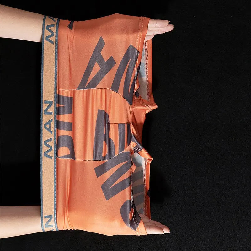 4-Piece Soft Ice Silk Boxers