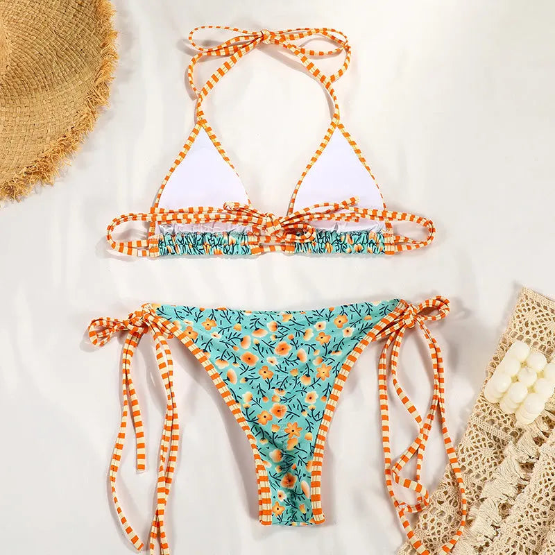 Two Piece Women Bikini Set 2025 Sexy Women Swimsuit Brazilian Bikini Thong Female Swimwear Swimming Suit Beachwear