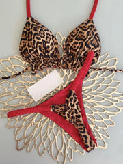 Leopard Print Brazilian Bikini Set