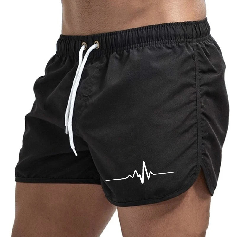 Hot Sales Men's Shorts Beach Trunks Summer Swim Pants Quick Drying Homme Surf Ventilate Drawstring Fashion Casual Daily Swimming