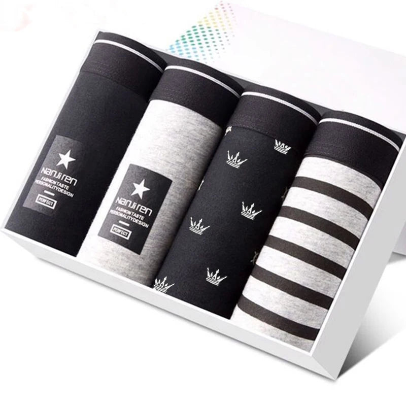 4-Piece Cotton Boxer Shorts Set