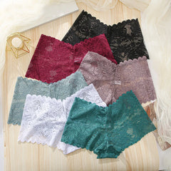 3pcs Lace Boyshort Underwear Set