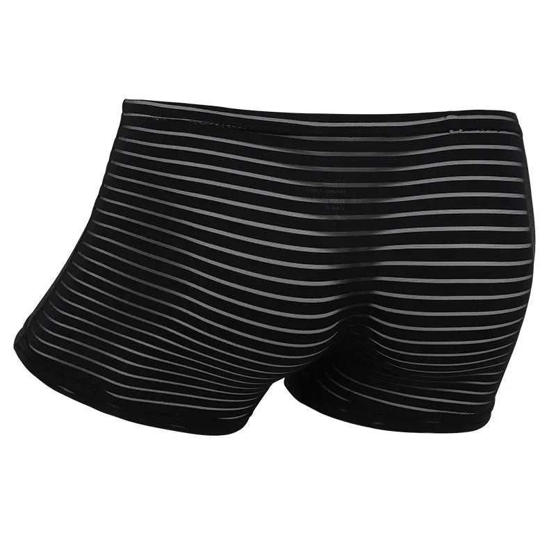 Men Total Support Pouch Boxer Briefs Mesh Comfortable Cooling Moisture Wicking Underwear Breathable Elastic Waistband Underpant