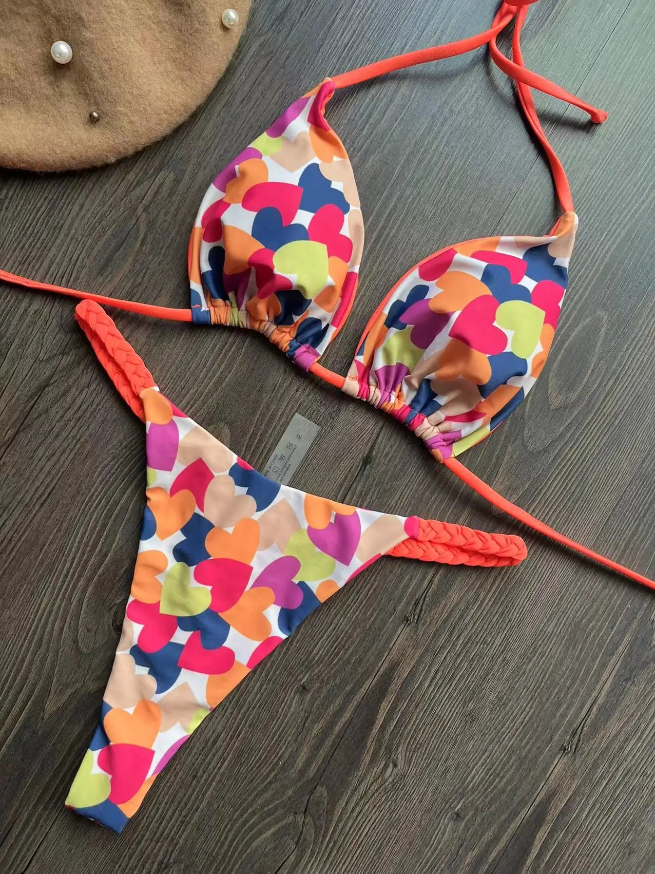 High-Waist Zebra Bikini Set