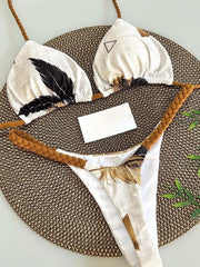 High-Waist Zebra Bikini Set