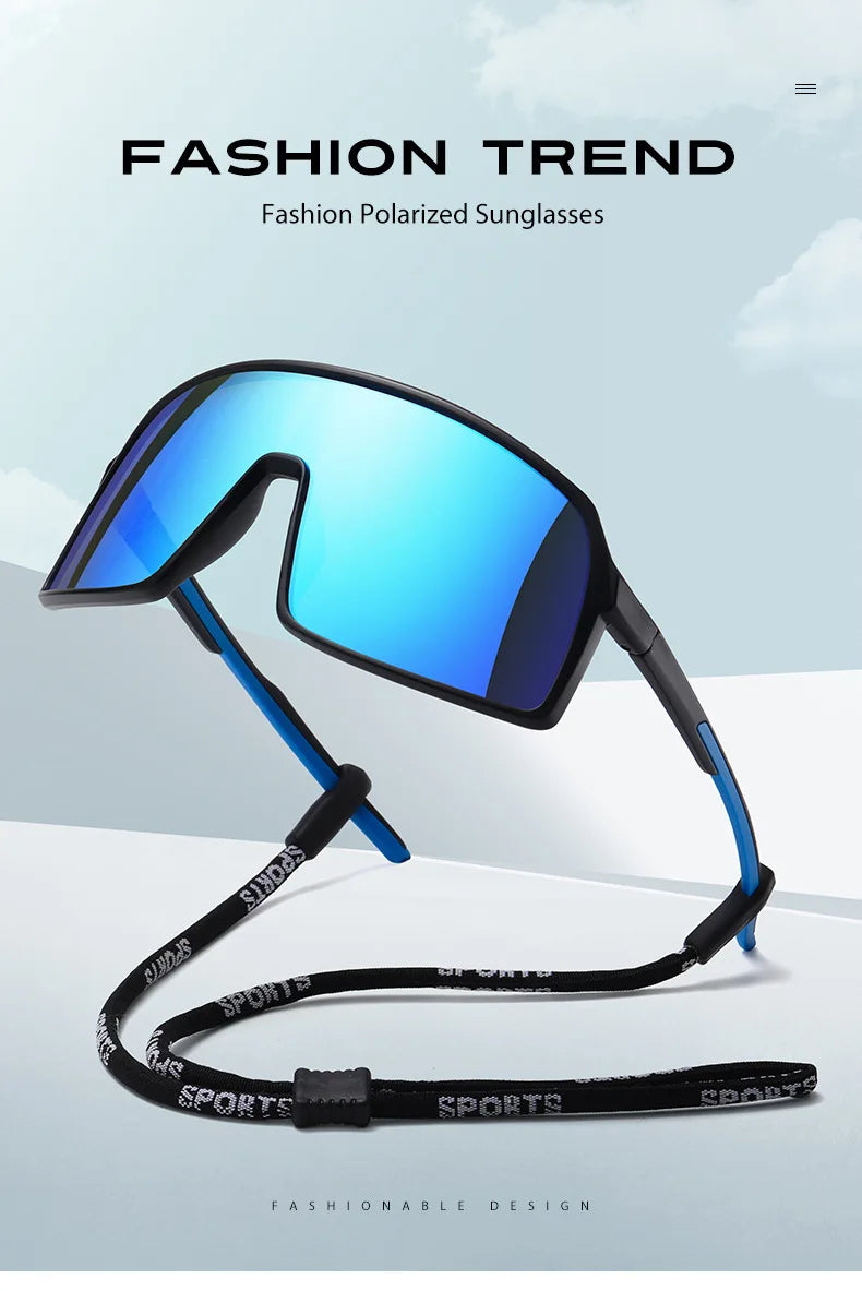 MTB Polarized Large Frame UV400 Polarized Sports Cycling Bike Glasses Men Women TR90 MTB Baseball Running Fishing Sunglasses