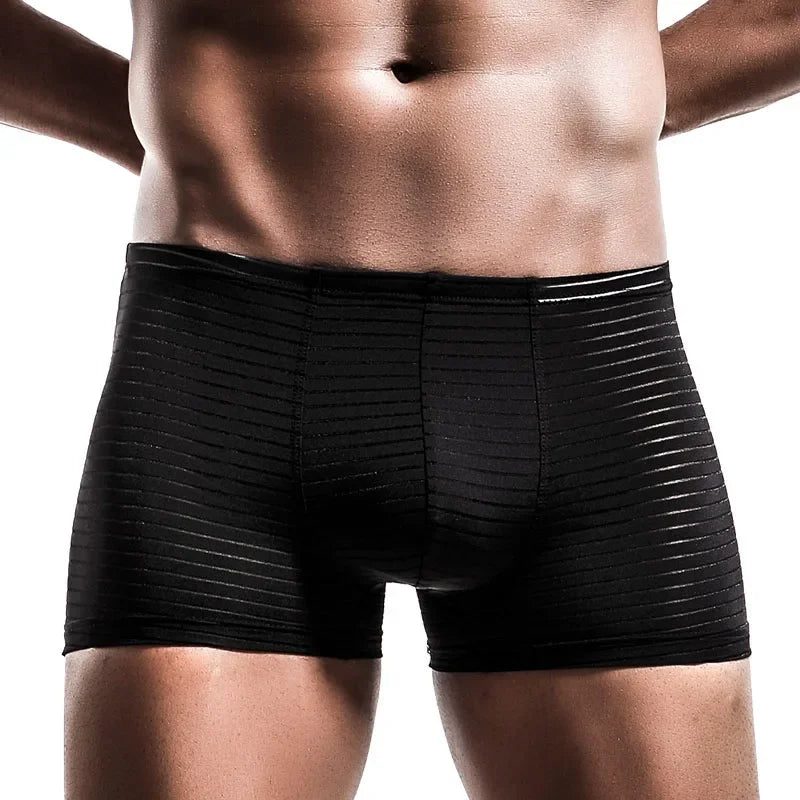 Men Total Support Pouch Boxer Briefs Mesh Comfortable Cooling Moisture Wicking Underwear Breathable Elastic Waistband Underpant