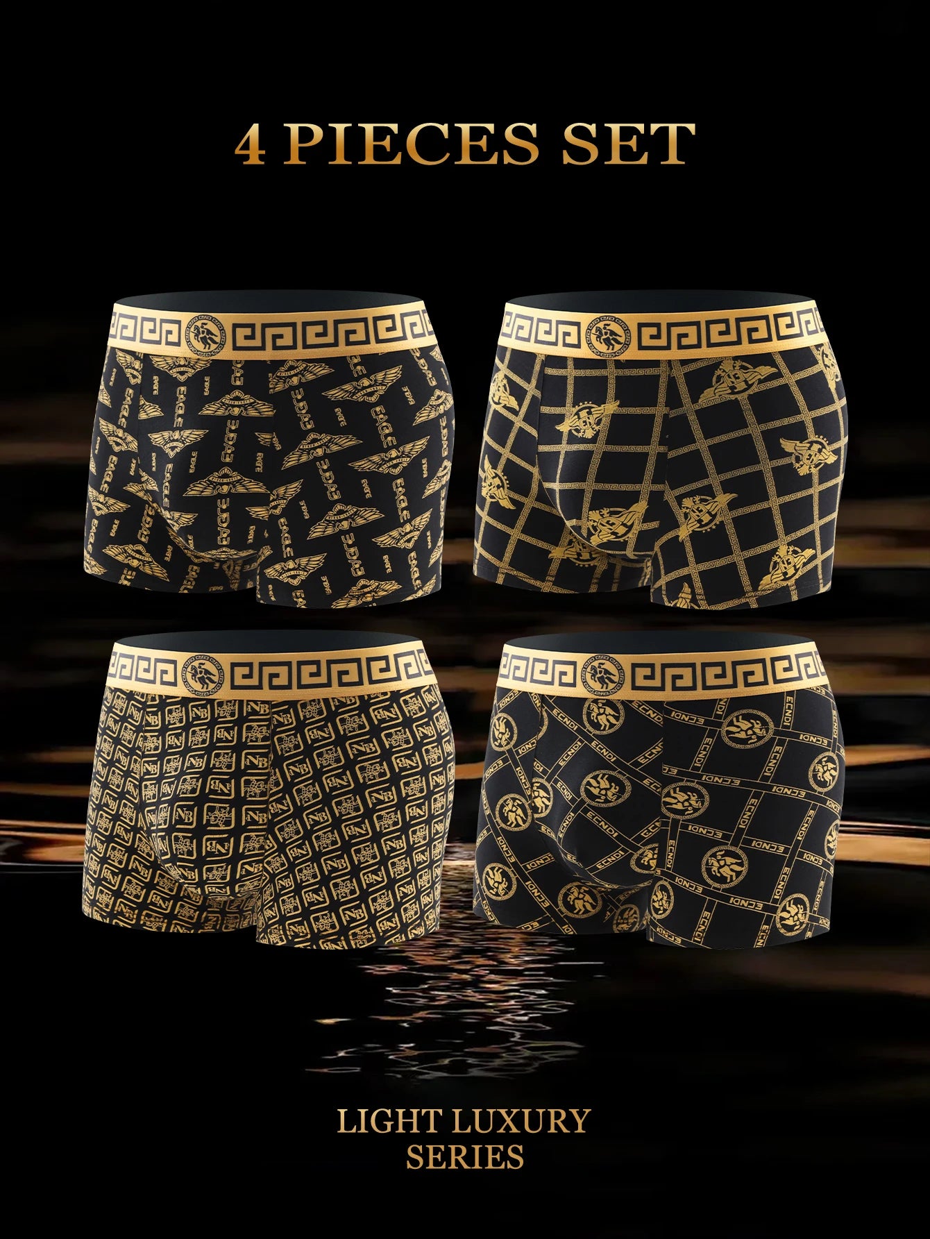 4-Piece Trend-Print Men's Briefs