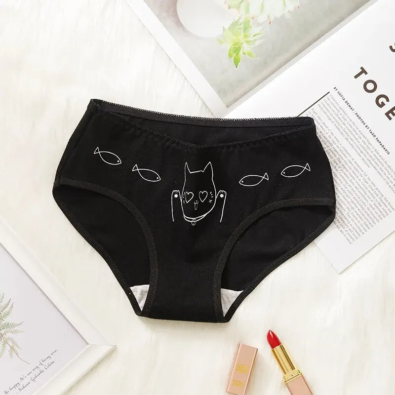 5pcs Cotton Cartoon Cute Panties