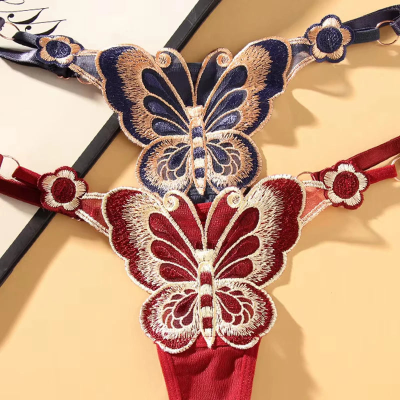 Sexy Lace Butterfly G-String Panties
