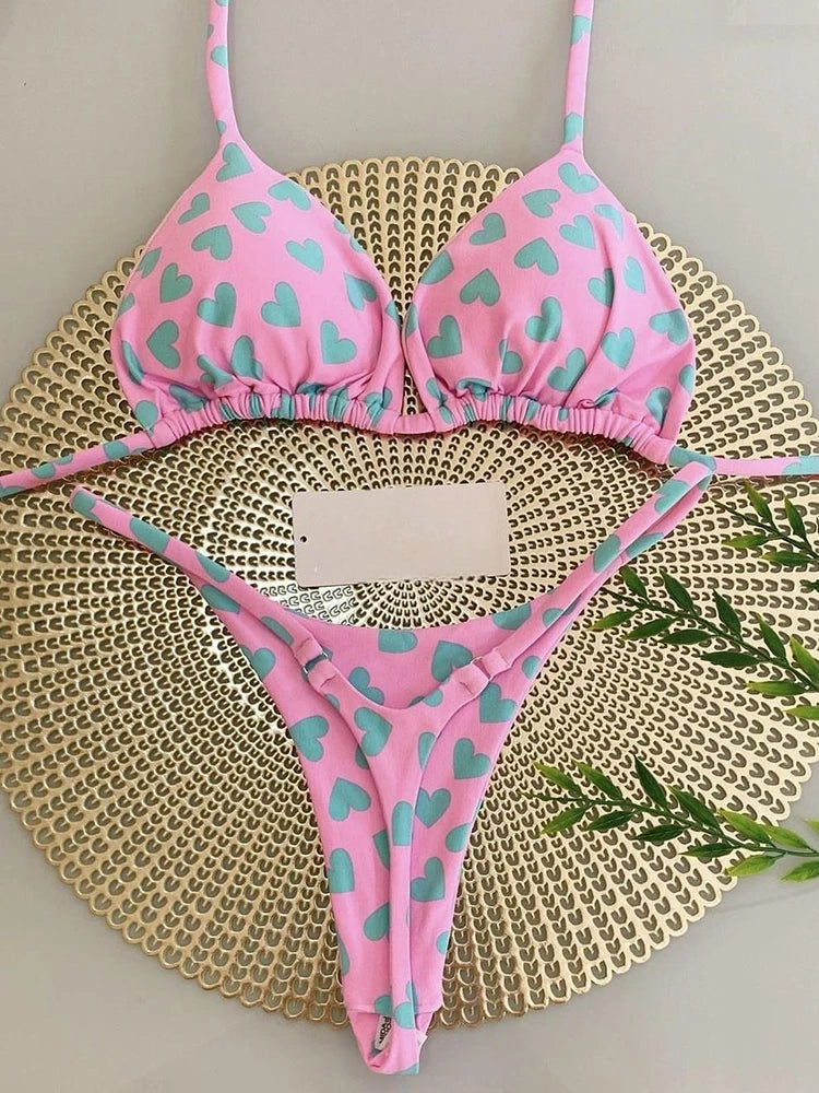 Leopard Print Brazilian Bikini Set
