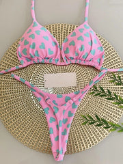 Leopard Print Brazilian Bikini Set