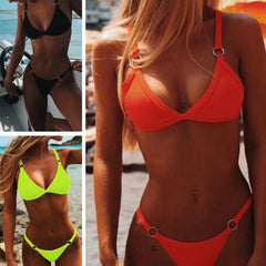 2025 New Women Swimsuit Sexy Swimwear Female Bikini Set Push Up Thong Bather Bathing Suit Brazilian Swimming Suits Summer Beach