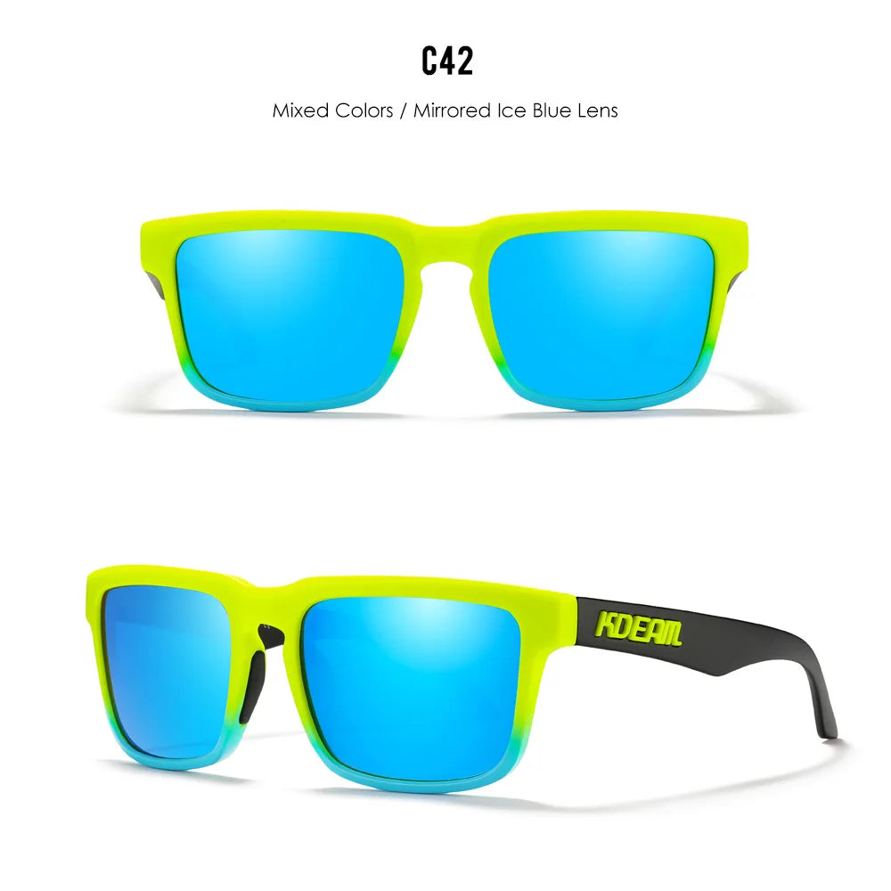 2025 Kdeam Polarized Sunglasses for Men Women Fashion Unisex Brand Trendy Outdoor Eyewear For Couple Mirror red lens