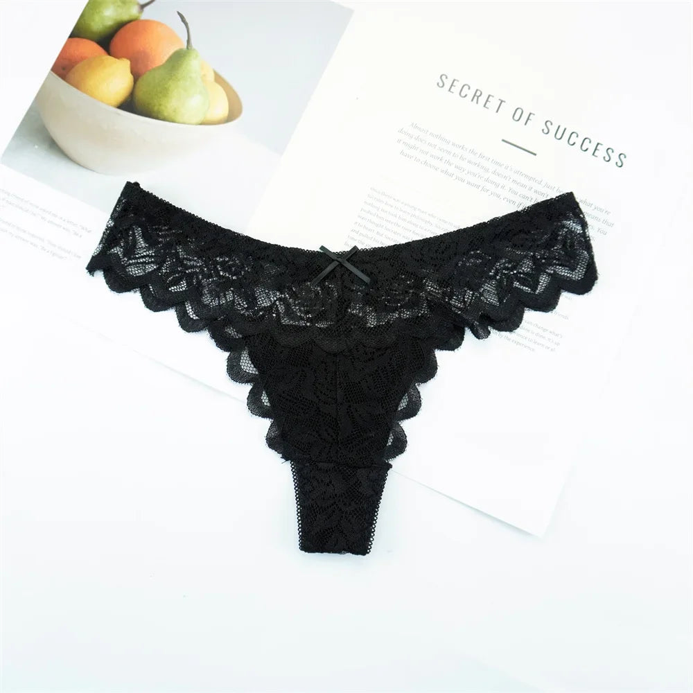3PC Lace Low-Waist Sexy Thongs