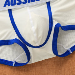 Aussiebum men's boxers Mesh underwear low waist fashion jockstrap comfortable breathable elastic letter youth shorts