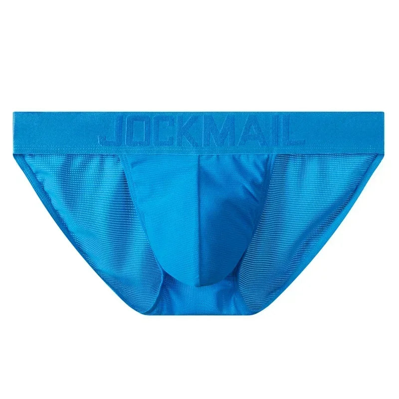 JOCKMAIL Underwear Briefs Underpants Nylon Mesh Quick Dry Men's Briefs Bikini Slip Men's Tanga Briefs Nylon  SPANDEX