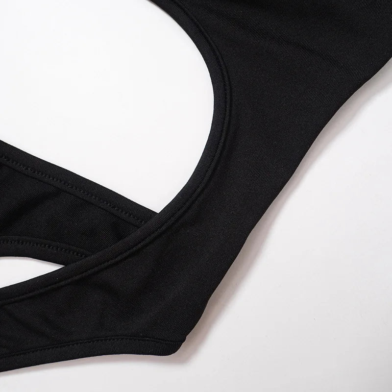 Cryptographic Hot Sexy Cut Out One Piece Swimsuit In Black Fashion Outfits Holiday Bodysuits Beachwear Swimwear