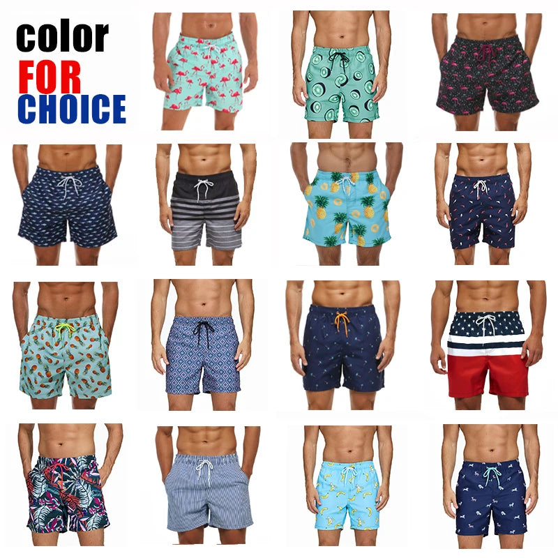 Escatch Brand Summer Fashion Polyester Quick Dry Swim Trunks