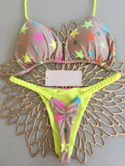 High-Waist Zebra Bikini Set