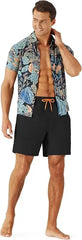 URBEST Men's Swim Trunks with Compression Liner Quick Dry Beach Shorts with Pockets for Beach and Swimming
