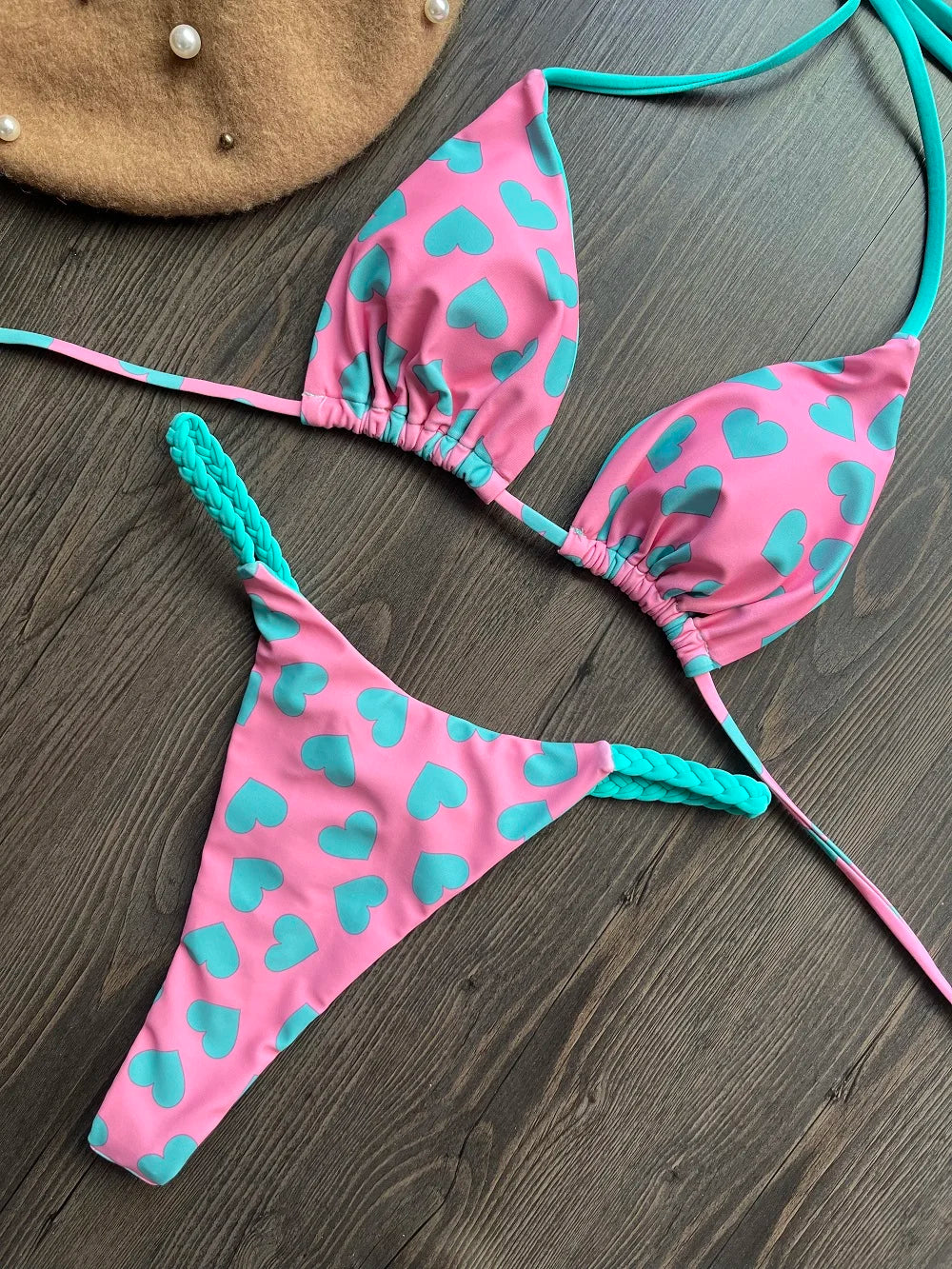 High-Waist Zebra Bikini Set
