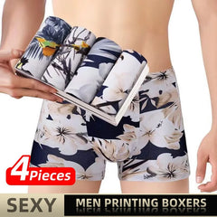 4-Piece Printed Men's Boxers Set