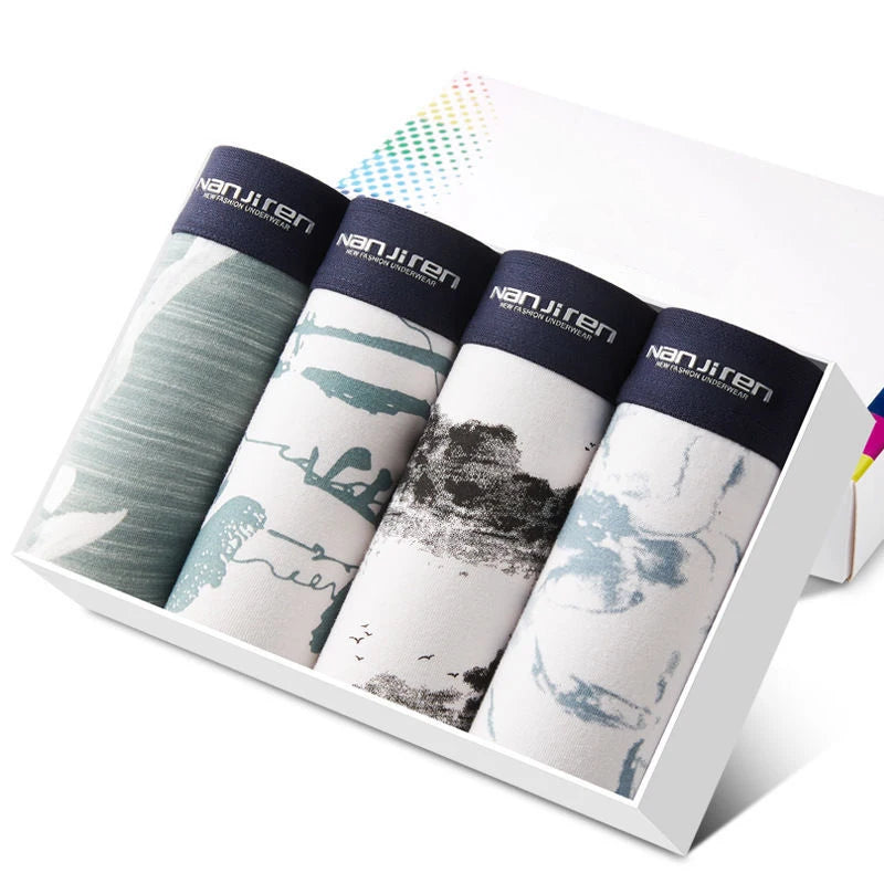 4-Piece Cotton Boxer Shorts Set