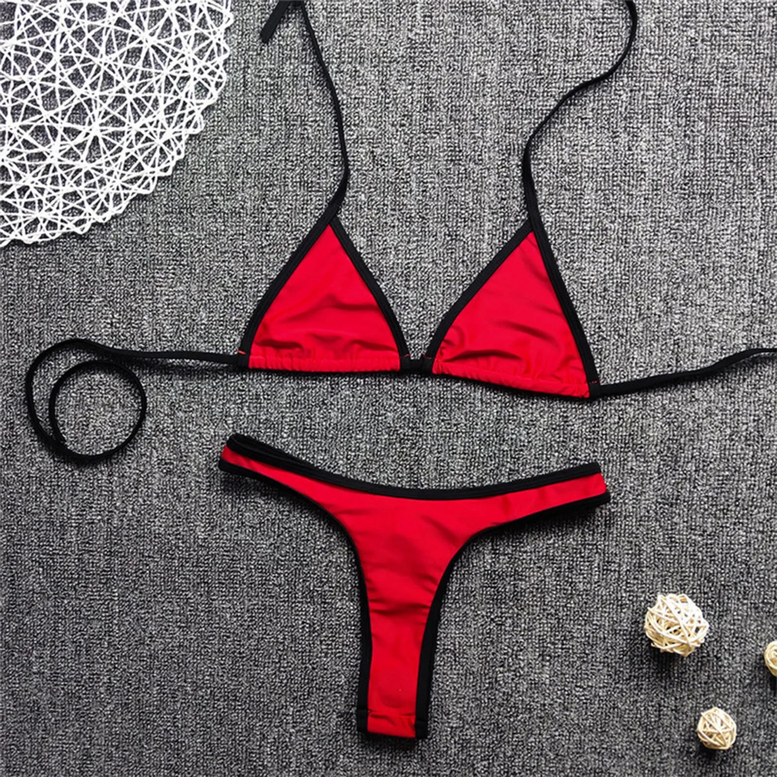 Contrasting Colors Sexy Micro Bikini Swimsuit 2025 Swimwear Thong Bikini Sets Brazilian Bathing Suit Beach Wear Biquini