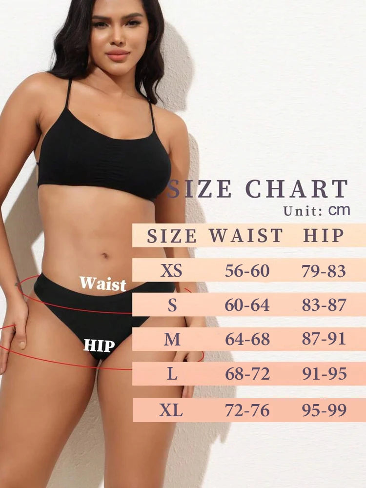 6pcs Ice Silk V-Waist Sport Thongs