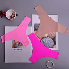 3pcs Seamless Ice Silk Panties