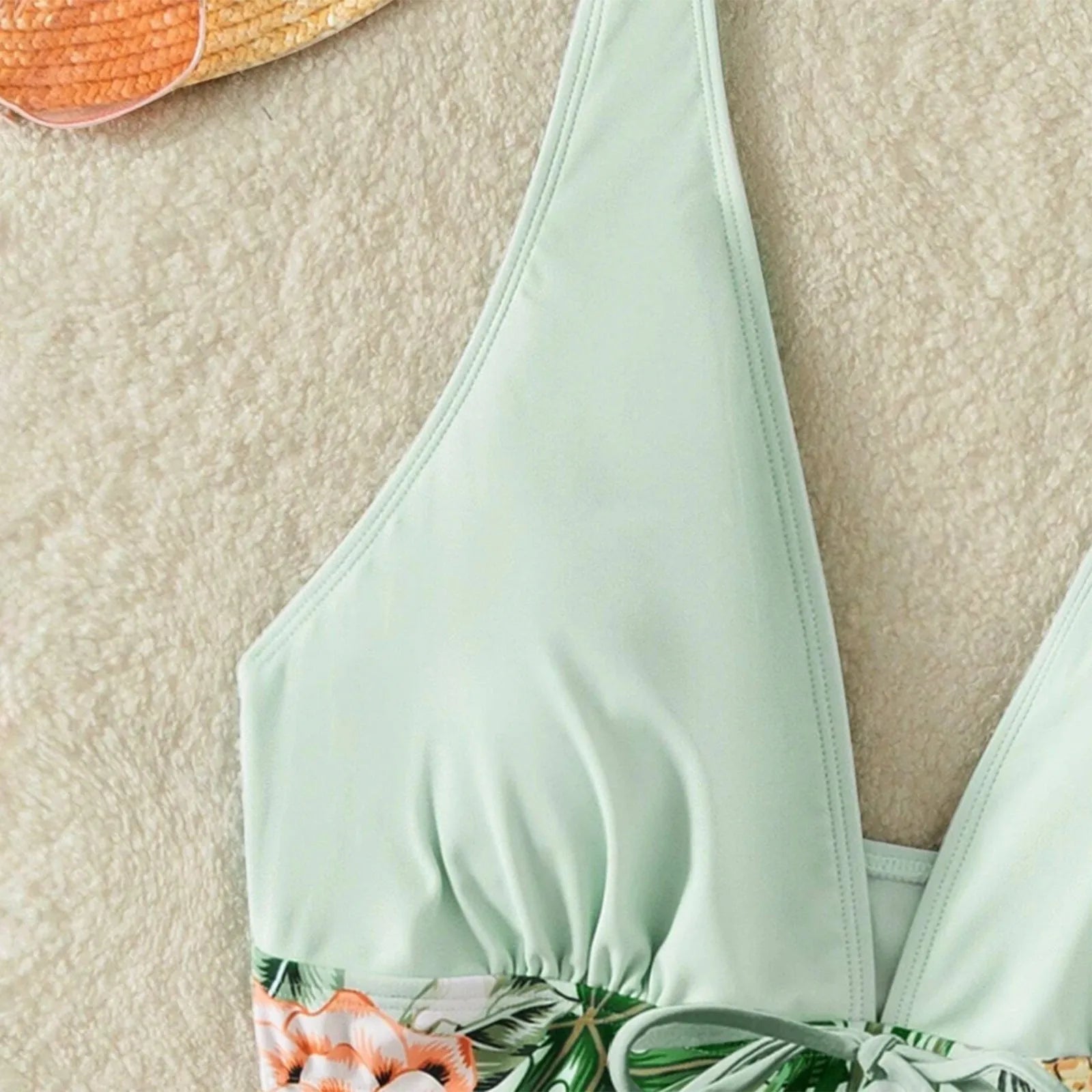 PLANT Bikini shorts Set  High Waist Swimsuit 2 Pieces Plant Print  Bathing Swim Suit Beachwear