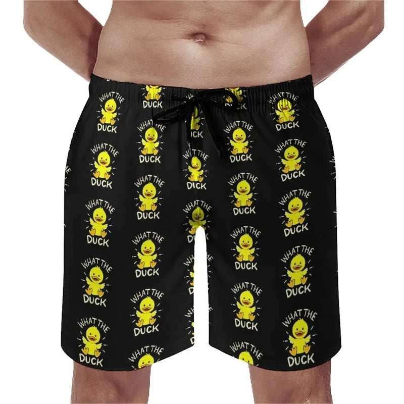Summer New 3D Printed Cute Animal Yellow Duck Beach Shorts For Men Kid Funny Streetwear Swimming Trunks Fashion Cool Short Pants