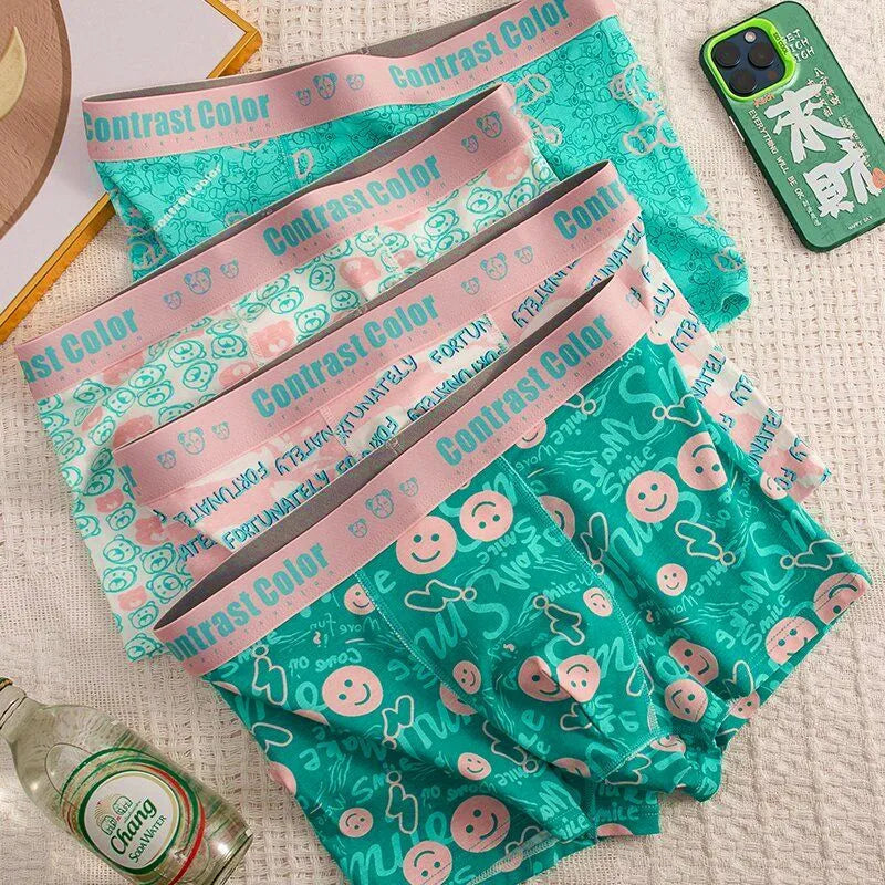 Summer Thin Men's Bulge Pouch Mens Boxers Seamless Breathable Comfortable Mid Waist