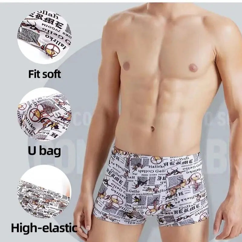4-Piece Printed Men's Boxers Set