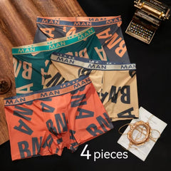 4-Piece Soft Ice Silk Boxers