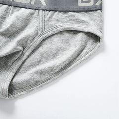 New men's cotton underwear with low waist, breathable and comfortable solid color basic men's briefs