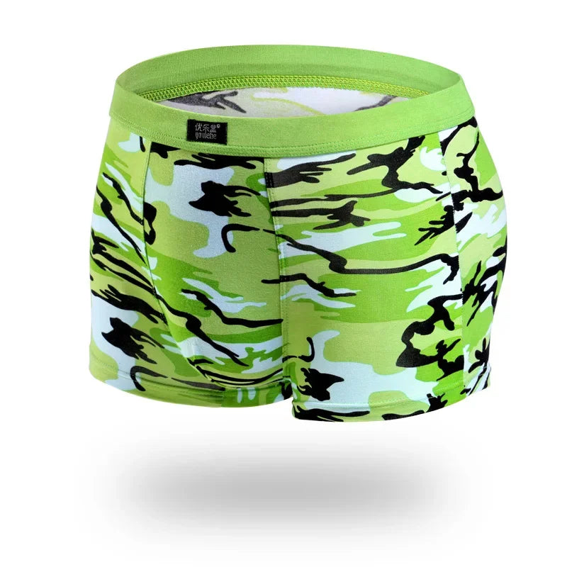 Camouflage Bamboo Color Sexy Boxer High-quality Bamboo Fiber Soft Breathable Antibacterial Men's Boxer Shorts