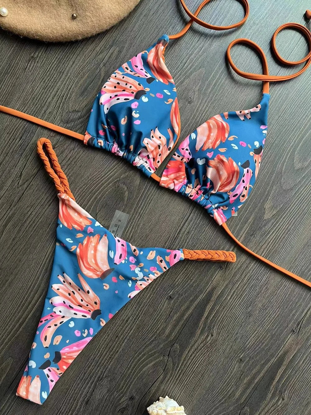 Leopard Print Brazilian Bikini Set