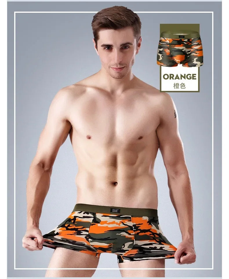 Camouflage Bamboo Color Sexy Boxer High-quality Bamboo Fiber Soft Breathable Antibacterial Men's Boxer Shorts
