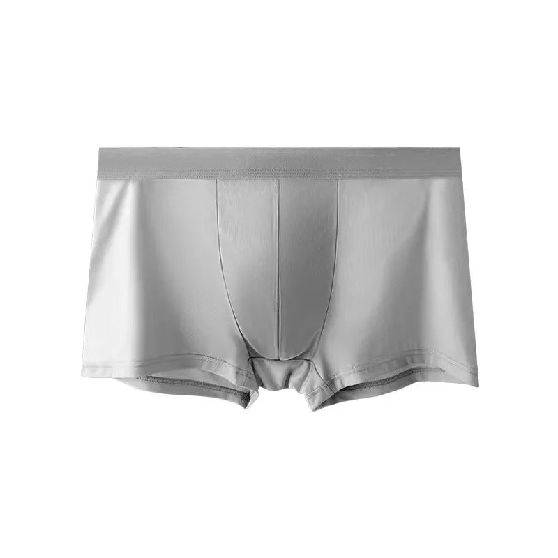 WONTIVE Ice Silk Underwear Ultra Thin Traceless Male Sexy Breathable Boxer shorts Plus Size L-4XL