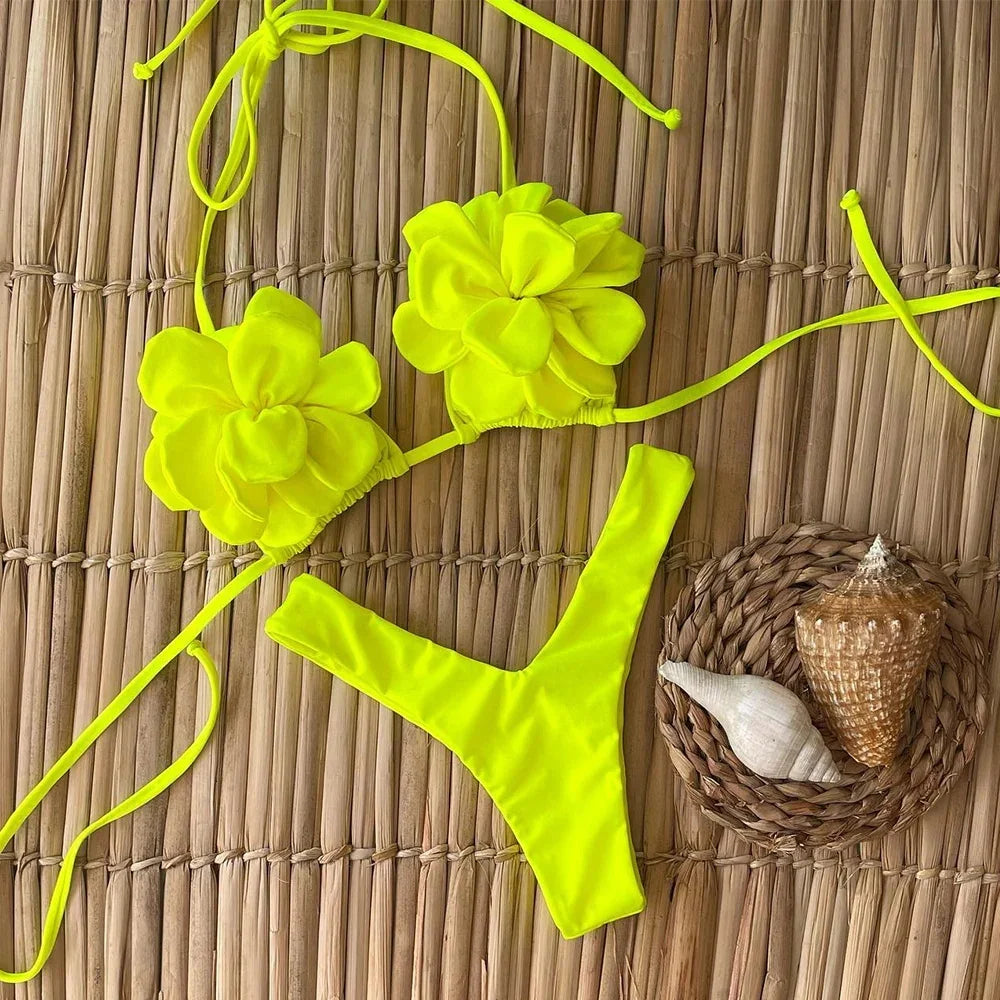 Sexy Floral Micro Bikini Set
