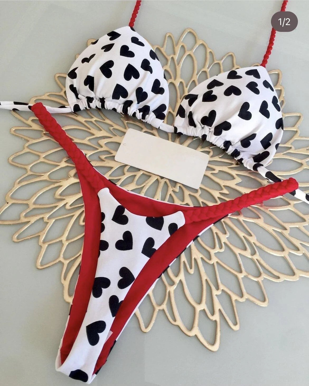 High-Waist Zebra Bikini Set