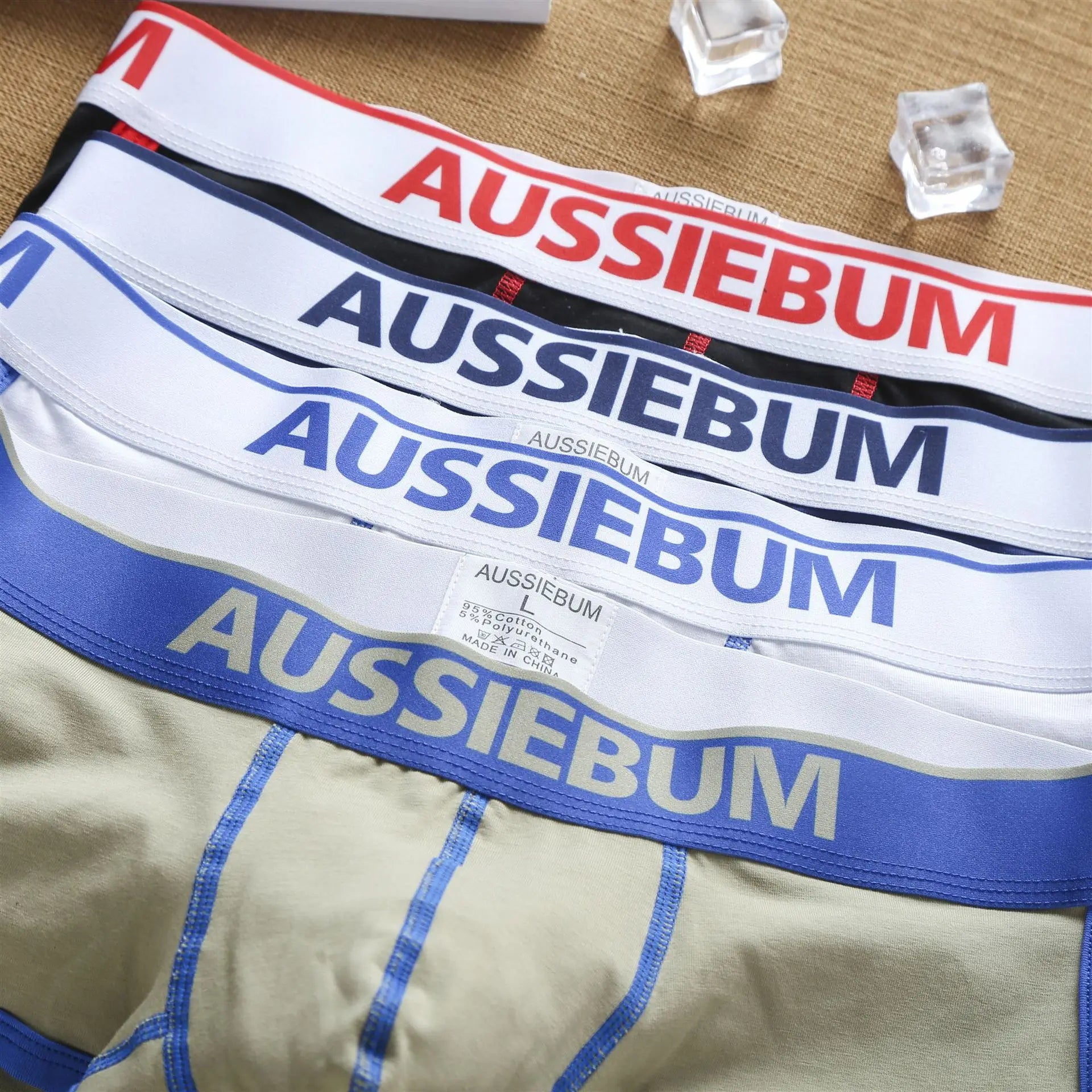 Aussiebum men's boxers low waist cotton fashion trend underwear low waist European and American muscle youth underpants